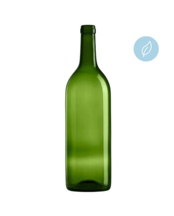 Empty wine bottle 1 liter Bordeux Evolution - green