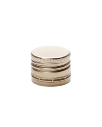 Pre-threaded cap with break ring for glass bottle