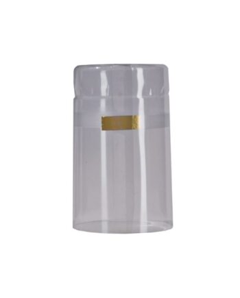 Transparent shrink cap for a bottle