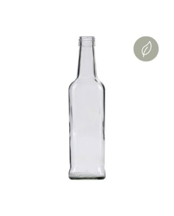 empty liquor bottle 350 ml in glass